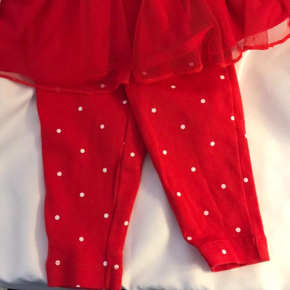 Carters Christmas Onesie and TuTu Leggings Outfit - Picture 3 of 8